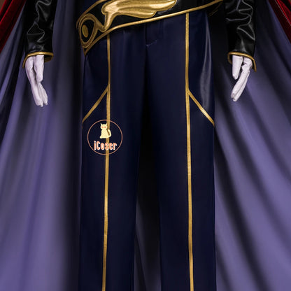 Anime Code Geass Suzaku Kururugi Cosplay Costume Wig Knight of Zero Uniform Long Cloak Halloween Party Women Men Props iCoser