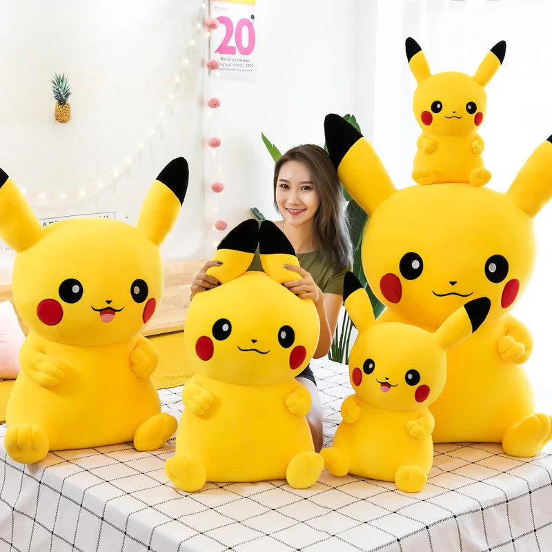 Pokemon Pikachu Plush Toys Anime Pokémon Large Plushie Dolls 40/100cm Cute Stuffed Pillow Pikachu Christmas Gifts for Childrens