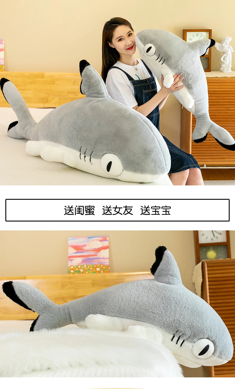 130cm Cute Soft Shark Cat Toys Doll Girl Kids Birthday Christmas Gift Stitch Kawaii Plushies Juguetes Stuffed Animal