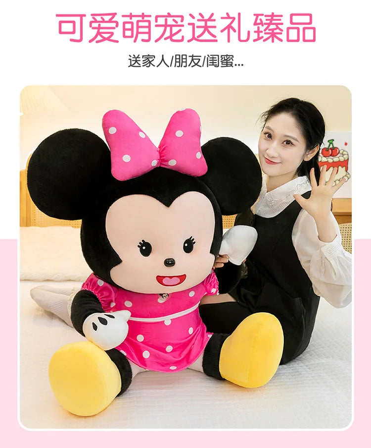 Cartoon Mickey Mouse Plush Toy Couple for Kids Birthday Xmas Gift Wedding Bed Doll Valentines Minnie Present Arcade Stuffed toy