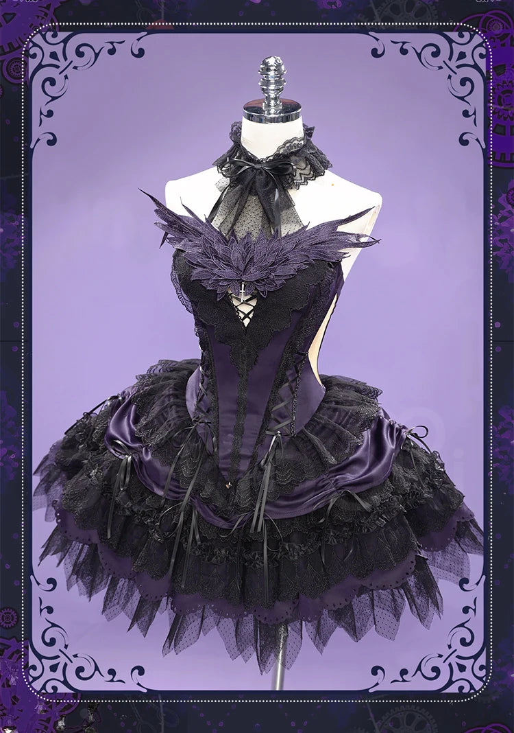Kanamee Madokaa Homuraa Akemii Cosplay Anime DokiDoki-R Women Gothic Dress Ultimate Madokaa Halloween