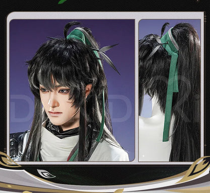 Qiuyuan Cosplay Costume Game Wuthering Waves DokiDoki-SR Men White Suits Wuthering Waves Qiuyuan Wig Cosplay Accessories