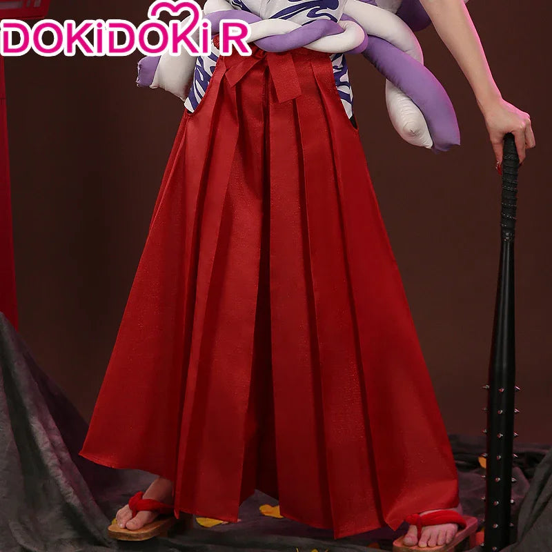 IN STOCK Yamatoo Cosplay Costume Anime DokiDoki-R Yamatoo Kimono Big Bow Halloween Yamatoo Kimono Wig Horns Shoes Cosplay Kimono