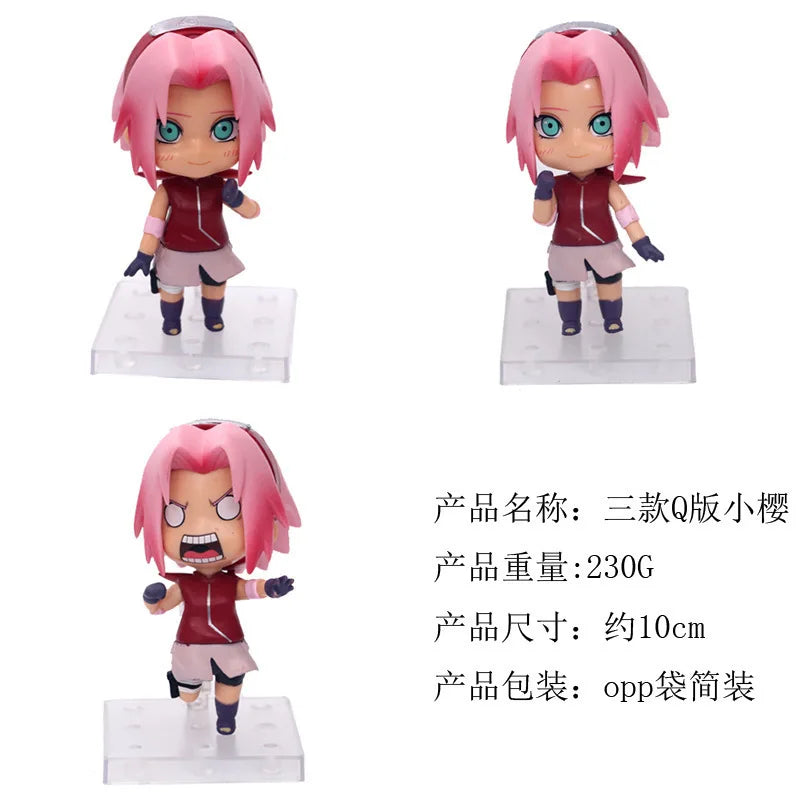 11cm 3Pcs/Set Naruto Anime Action Figure Uchiha Itachi Kakashi Cartoon Toys Itachi Akatsuki Collectible Ornament For Child Gifts