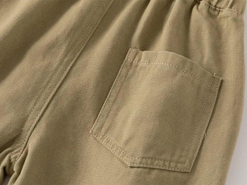 Soft Cotton Toddler Boy Pants for Kids 2 to 3 4 5 6 7 Years Spring Autumn Children Pants Boutique White Khaki Gray Baby Clothes