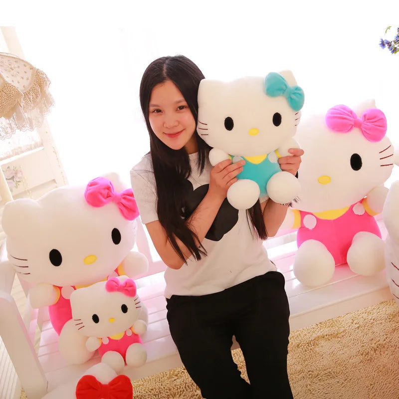 Big Size Sanrio Plush Hello Kitty Plush Hello Kitty Plushies Kawaii Hello Kitty Stuffed Dolls Animal Toy Ragdoll Home Xmas Gift