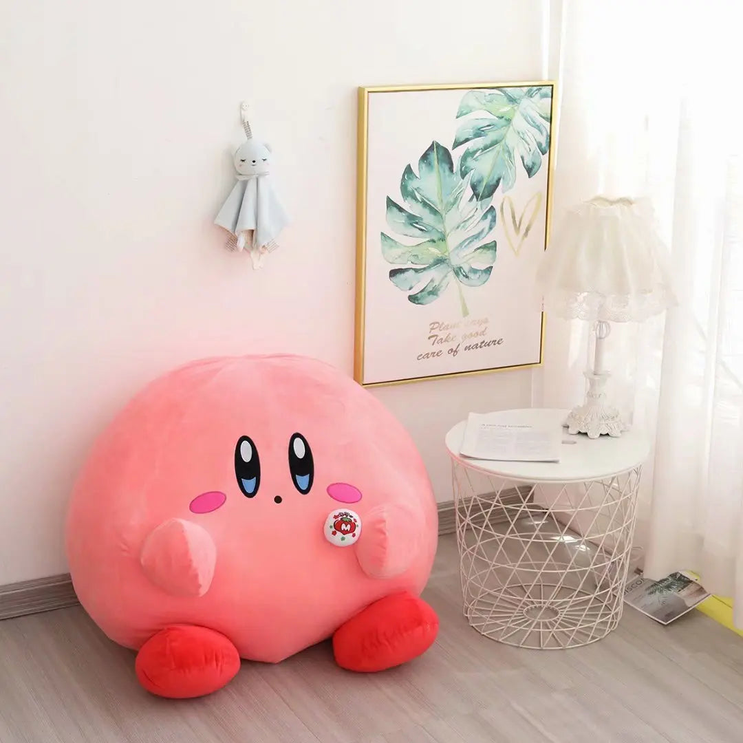 60cm Big Size Kirby Kawaii Cartoon Anime Plush Stuffed Doll Room Plushies Pillow Ornaments Cute Peluche Children's Holiday Gifts