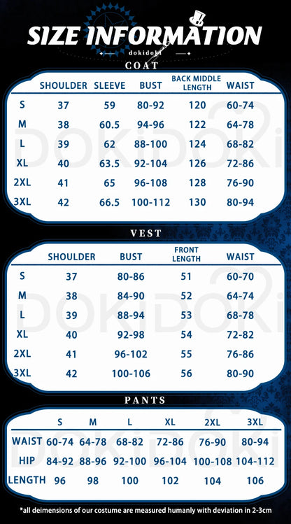 IN STOCK Ciel Sebastian Cosplay Costume Anime【S-3XL】DokiDoki-R Men Halloween Uniform Ciel Cosplay Plus Size