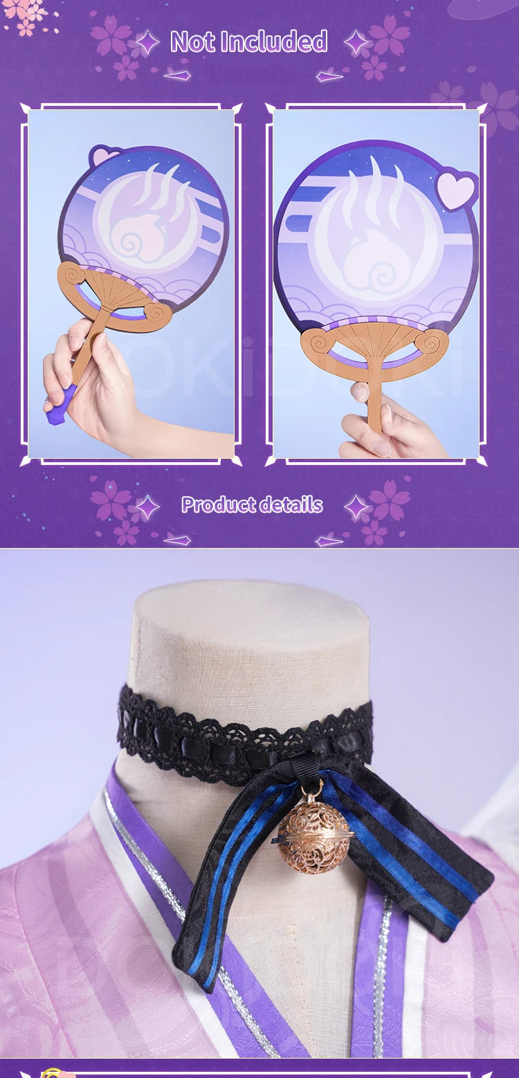 Yumemizuki Mizuki Cosplay Costume Game Genshin Impact【XS-2XL】DokiDoki-R Women Cute Dress Halloween Tail Plus Size