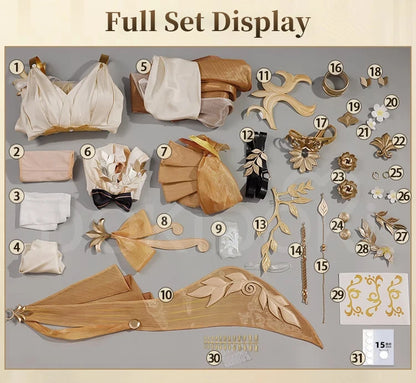 Aglaea Cosplay Costume Game Honkai: Star Rail DokiDoki-R HSR Women Golden Dress Costume Aglaea Cosplay