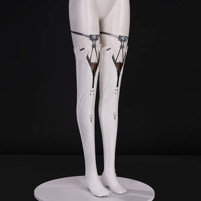 Wuthering Waves Lupa Cosplay Costume Wig Bodysuit Cloak Earrings Tail Headwear Leggings Halloween Party for Women Girls iCoser