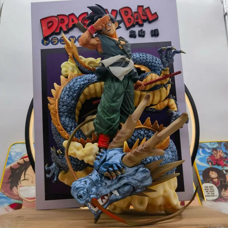 Amime Dragon Ball Z Gk 3d Comic Books Son Goku Riding Shenron Figurine Pvc Action Figure Model Statue Collection Children'S Toy