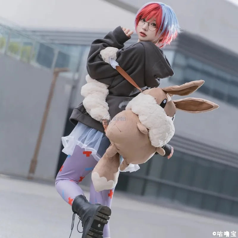 Pokemon Eevee Plush Backpack Large Capacity Kawaii Anime Cosplay Doll Cute Gift - bag