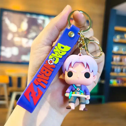 New Anime Dragon Ball Keychain Z Super Saiyan Son Goku Bulma Broly Piccolo Majin Buu Series Car Pendant Keyring Kids Toys Gifts