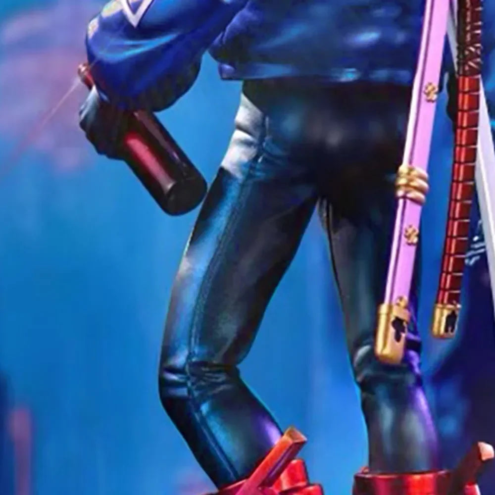 24cm Anime One Piece Figure Roronoa Zoro Team Staff Captain Figure Germa 66 Zoro PVC Statue Collectible Model Toys Gifts