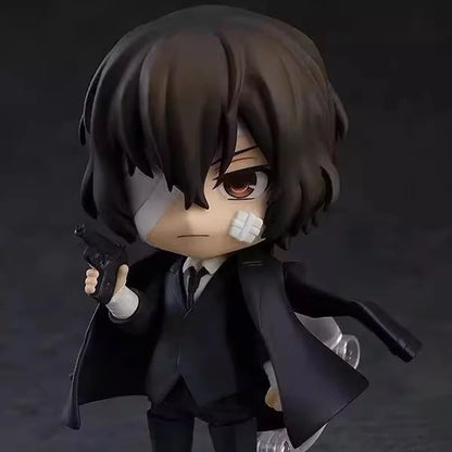 In Stock Nendoroid Bungo Stray Dogs1748 Dark Era Dazai Osamu Q Version Figurine - Swap Face Collectible Model Desktop Decorative