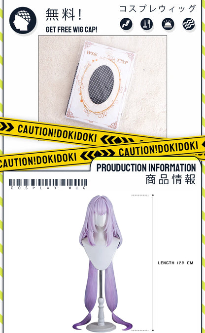 IN STOCK Castorice Hyacine Wig Game Honkai: Star Rail DokiDoki Halloween 100cm Long Hair Castorice Cosplay Headwear Free Cap
