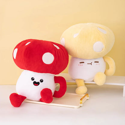 23/30cm Cute Vegetables Kawaii Red Mushrooms Shii-take Plush Soft Toy Stuffed Dolls Home Decor Gift For Girl Boy Birthday