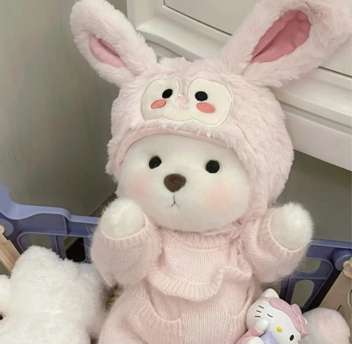 Unique Handmade Brown Bear Plush Toy Change Honey Dress Cloth Baby Girl Hug Cuddly Plushie Doll for Kids Christmas Gift For Kids