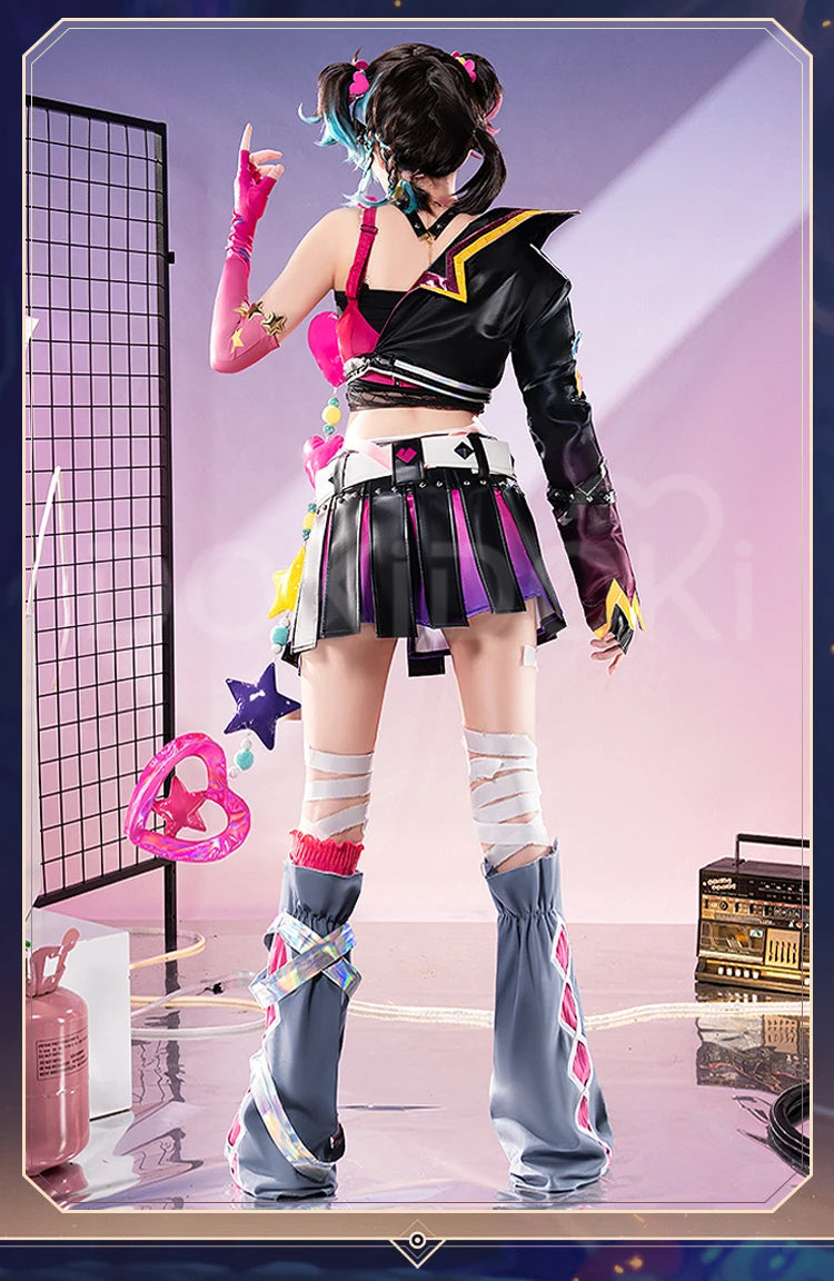 IN STOCK Jinxx Cosplay Costume Game DokiDoki-R Women Cute Pink Dress Valentine Costume Jinxx Cosplay