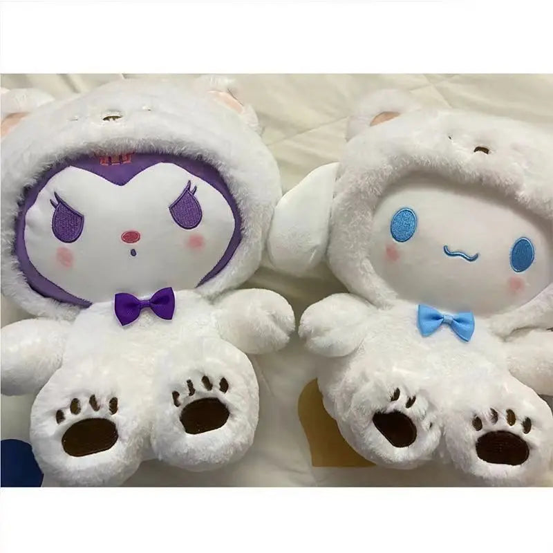 25-50cm Aoger Plushies Hello Kitty Cinnamonroll Pochacco Transform Stuffed Plush Doll Cos Bear Cute Toys Children Birthday Gifts