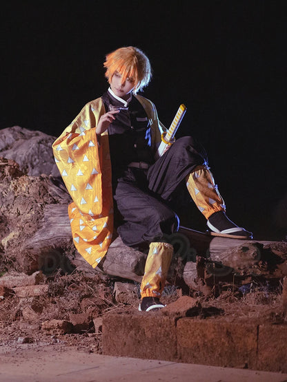 IN STOCK Agatsumaa Zenitsuu Cosplay Costume Anime DokiDoki-SR Men Uniform Costume Zenitsuu Cosplay Haori