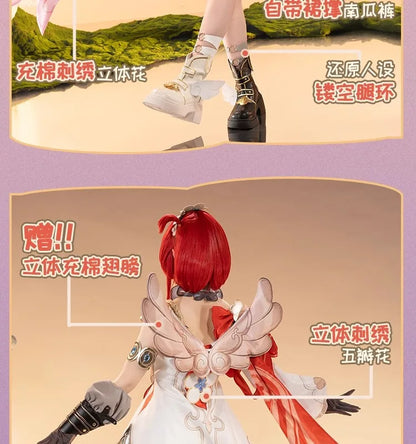 Honkai Star Rail Tribbie Cosplay Costume Wig Dress Uniform Headwear Wings Halloween Party Women Girls Carnival Role Play Props