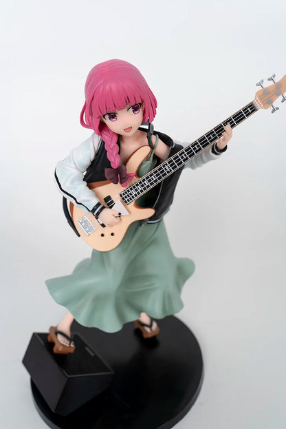 In Stock Kikuri Hiroi Anime Figure BOCCHI THE ROCK! Bassist Kikuri Hiroi Figure 3 Faces PVC Statue Collection Model OrnamentGift