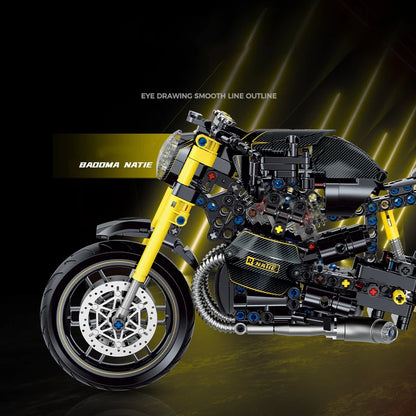 1:8 MOC Building Blocks Motorbike Model City Racing Vehicle Technical Bricks Birthday Gifts Toys for Kids Boys Children  600+pcs