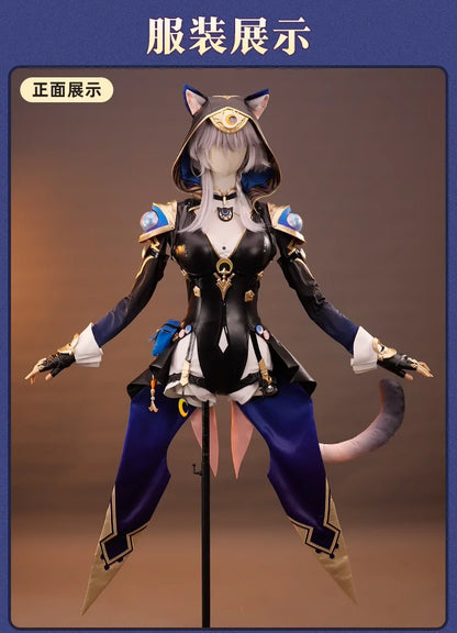 Honkai Star Rail Cipher Cosplay Costume Wig Dress Cifera Tail Amphoreus Luminous Props Halloween Party Women Girls Metal Props