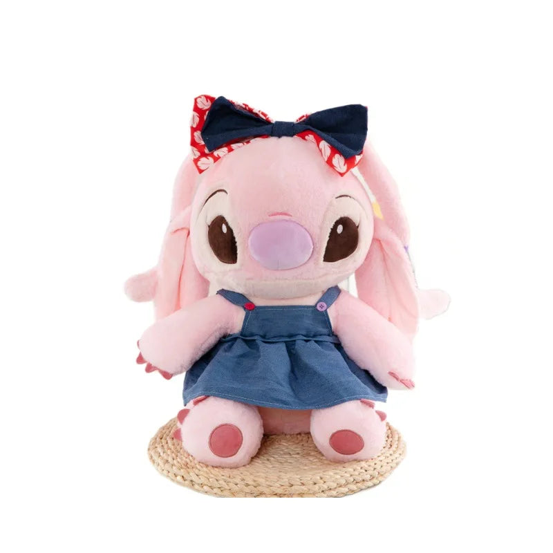 30/65cm Lilo and Stitch Plush Toy Disney Anime Stuffed Kawaii Angel Pillow Cartoon Stich Doll Plushie Kids Birthday Xmas Gifts