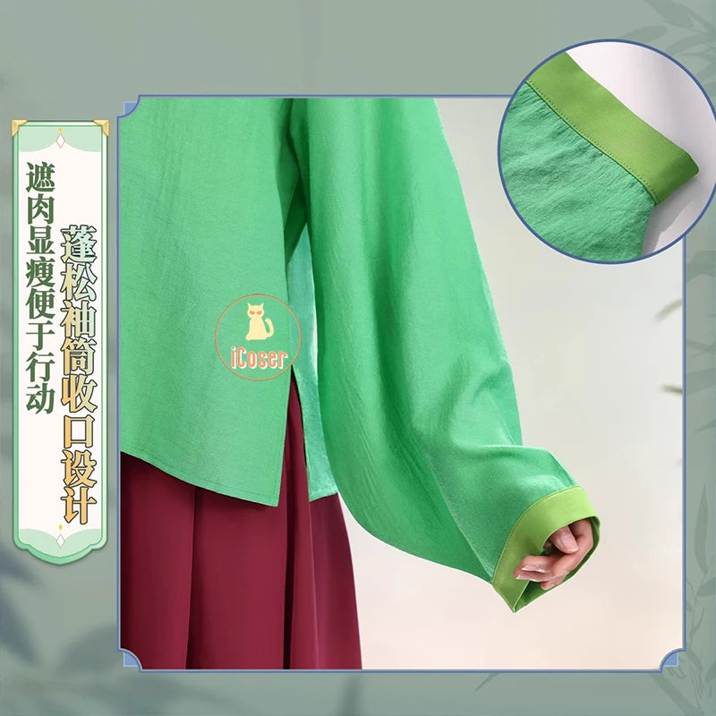 Maomao Cosplay Costume Wig Anime The Apothecary Diaries Green Outfit Dress Headwear Kusuriya No Hitorigoto Halloween for Women