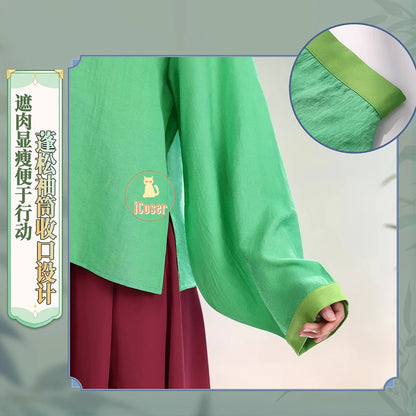 Maomao Cosplay Costume Wig Anime The Apothecary Diaries Green Outfit Dress Headwear Kusuriya No Hitorigoto Halloween for Women