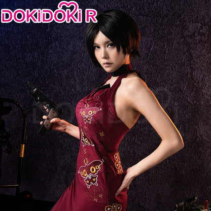 IN STOCK Adaa Wongg Cosplay Costume Game Cosplay【XS-3XL】DokiDoki-R Women Sexy Red Cheongsam Dress Plus Size