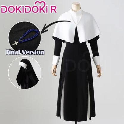 IN STOCK Kitagawa Marin Cosplay Costume Anime DokiDoki-R Women Nun Kitagawa Black Dress Halloween Cosplay