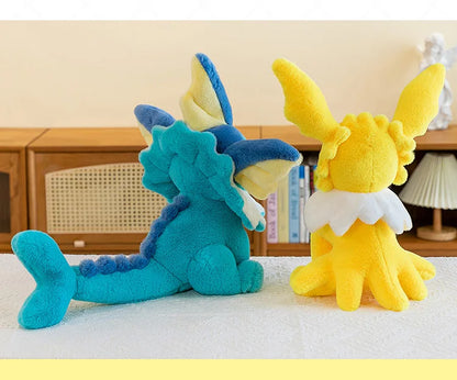 45/60/80CM Big Size Pokémon Jolteon Plushies ‌Vaporeon Cartoon Anime Stuffed Ornament Comfortable Soft Doll Children's Toy Gift