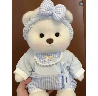 Unique Handmade Brown Bear Plush Toy Change Honey Dress Cloth Baby Girl Hug Cuddly Plushie Doll for Kids Christmas Gift For Kids