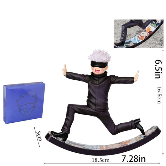 16.5cm Jujutsu Kaisen Anime Figure Rocking Trojan Gojou Satoru Action Figure Car Decorations PVC Adult Collection Model Doll Toy
