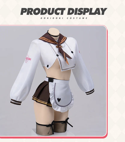 IN STOCK Bureido Cosplay Costume Game【S-3XL】DokiDoki-N Women Sexy White Dress Bureido Maid Costume Plus Size
