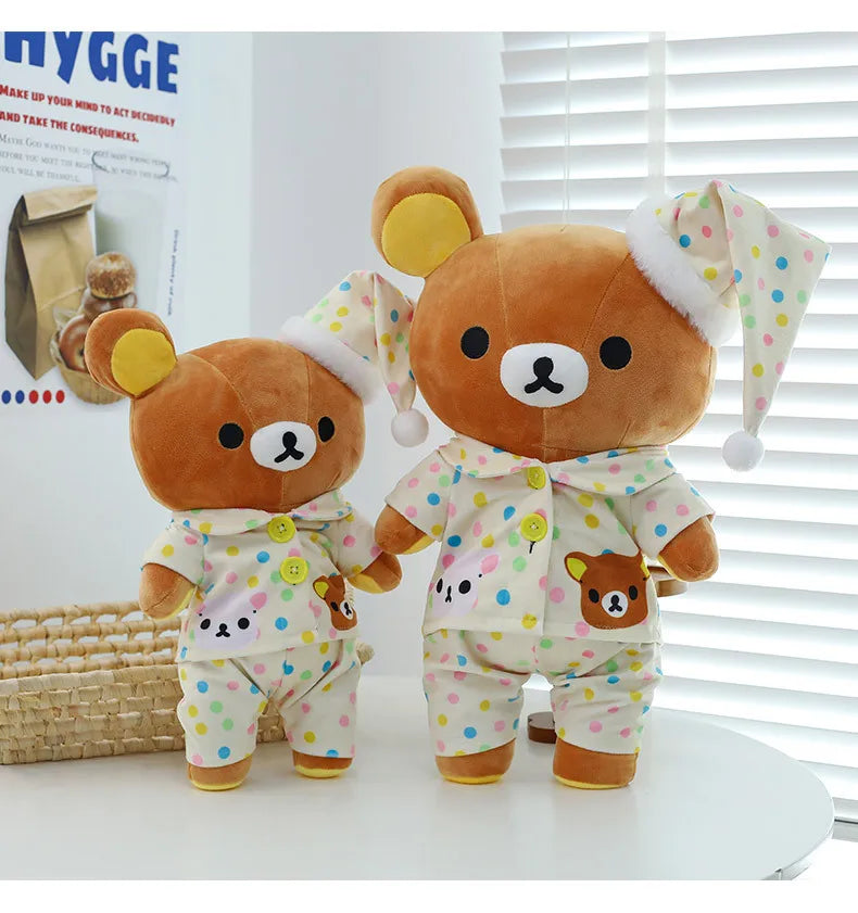 35/45/75cm Big Size Rilakkuma Kawaii Anime Plush Stuffed Doll Room Decorated Plushies Pajamas Bear Pillow Ornaments Holiday Gift