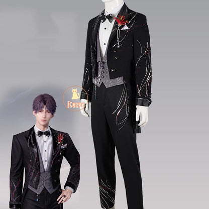 Love and Deepspace Rafayel Wedding Cosplay Costume Wig Suit Uniform Halloween Party for Women Men Carnival Game Outfit iCoser