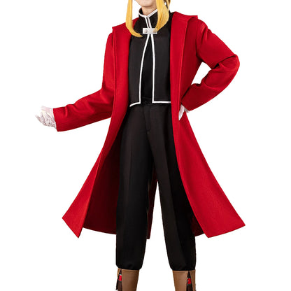 Edward Elri Cosplay Costum Anime Fullmetal Alchemist Cosplay DokiDoki-R Men Red Uniform Costume Edward Elri Cosplay