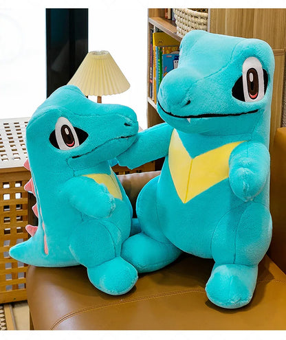 80CM Big Size Pokemon Totodile Plushies Waninoko Peluche Cartoon Anime Kawaii Ornament Comfortable Soft Doll Children Toy Gift