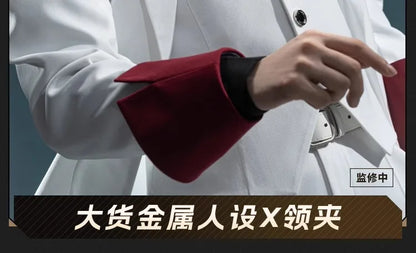 iCoser Anime To Be Hero X Cosplay Costume Wig Hero X Uniform White Suit Orange Glasses Tie Halloween Party for Women Men Props