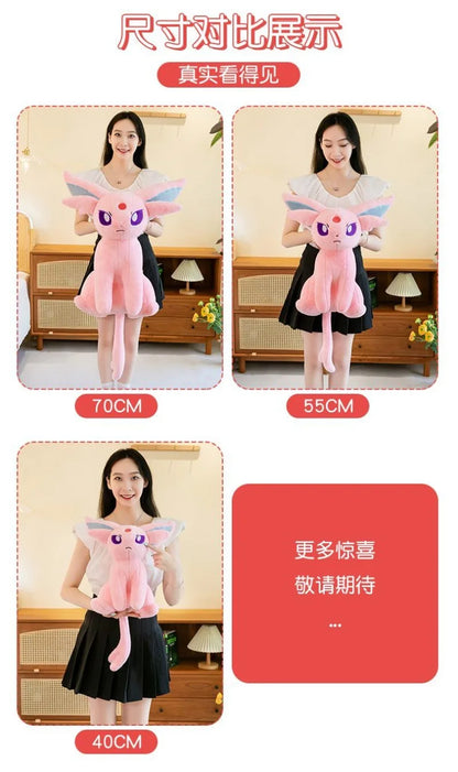 40/55/70cm Big Size Pokémon Espeon Plushies Kawaii Cartoon Anime Ornament Peluche Comfortable Soft Doll Children's Toy Gifts