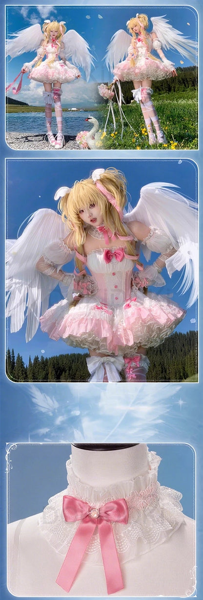 Tsukiyomi Utau Doujin Cosplay Costume Anime Shugo Chara! DokiDoki-R Halloween Devil Angel Utau Cosplay
