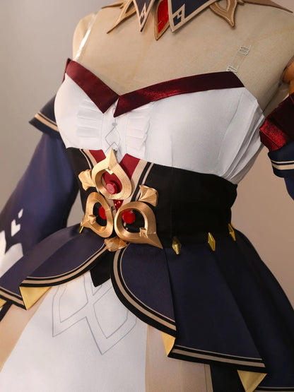 Genshin Impact Sandrone Cosplay Costume Wig Marionette Dress Uniform Headwear Eleven Fatui Harbingers Halloween Party for Women