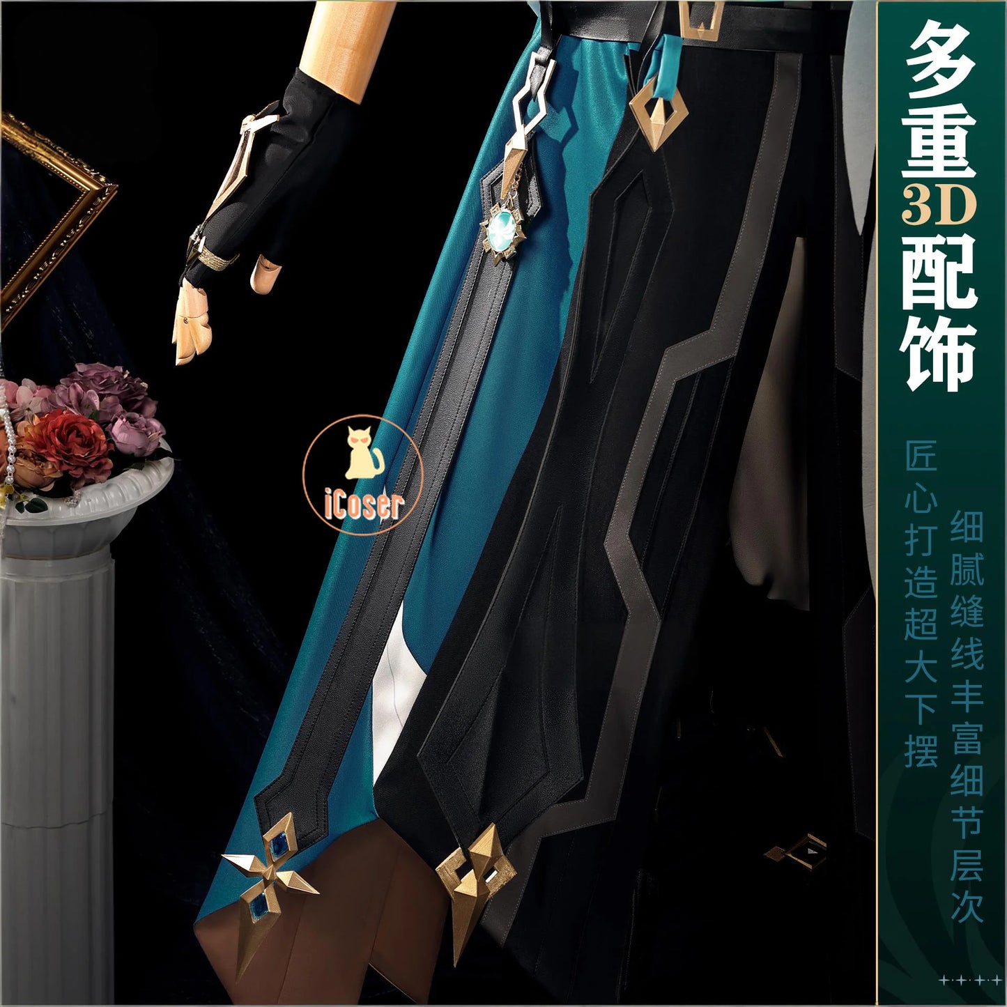 Genshin Impact Varka Cosplay Costume Wig Uniform Knights of Favonius Mondstadt Halloween Party Women Men Girls Role Play Props