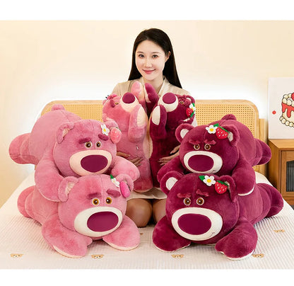 50/60/80CM Big Size Disney Lotso Kawaii Anime Plush Stuffed Doll Cartoon Room Decoration Plush Pillow Children's Holiday Gifts