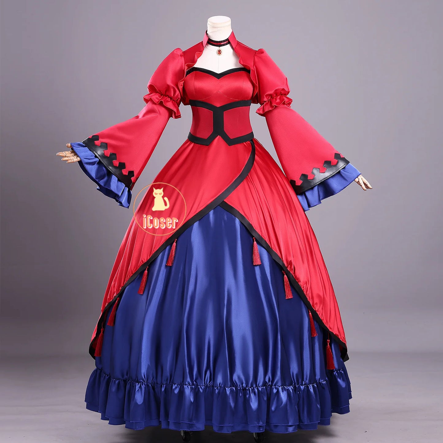 Anime The Holy Grail of Eris Scarlett Castiel Cosplay Costume Dress Headwear Earrings Halloween Party Women Girls Carnival Props